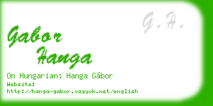 gabor hanga business card