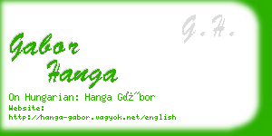 gabor hanga business card